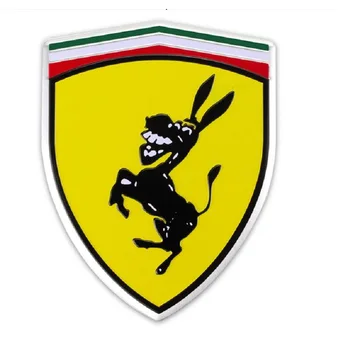 1 polietilén kreatív, humoros tréfa matrica, Vízálló, PVC Ferrari szamár logo fém autó stílus matrica