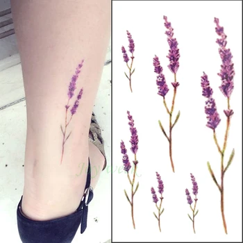 24 minták virág Vízálló ideiglenes tetoválás matrica, lótusz levél lány levendula tatto matricák flash tetoválás hamis tetoválás nőknek