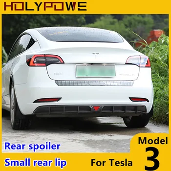 A Tesla Model 3-Hátsó Ajak Frissítés Új Furround Spoiler ABS Szénszálas Fekete Külső Sport Divat Módosítás Tartozékok