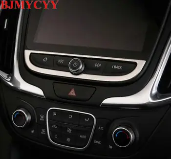 BJMYCYY 1DB Rozsdamentes acél dekoratív dobozban autós navigációs panel Chevrolet Equinox 2018