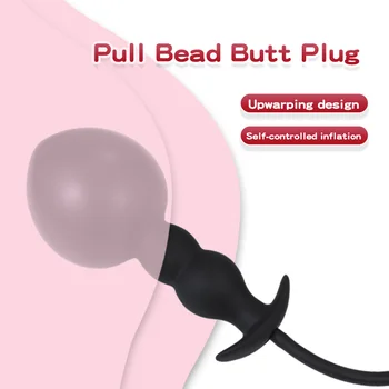 Bővíthető Szilikonos Anál Plug Dildo Szex Játékok Kerek, Selymes Butt Plug Stimulátor Felfújható Anális Plug Masszírozó Felnőtt Termékek