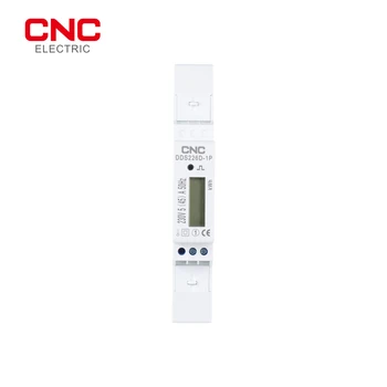 CNC DDS226D-1P LCD egyfázisú Din-rail Energia-Mérő 220V 230V 240V 5(25), 5(30)5(45)EGY AC