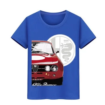 Egyedi Design Fiú Lány Tshirt Gyermek hip hop Gördeszka Teeshirts Tinédzser surf maximum tee Gyerekek T-shirt Alfa Romeo autó Póló