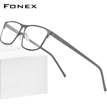 FONEX Tiszta Titán Szemüveg Keret Férfiak 2020 Receptet Szem, a Szemüveg, a Férfiak Tér Szemüveg Rövidlátás Optikai Keretek Szemüveg 871