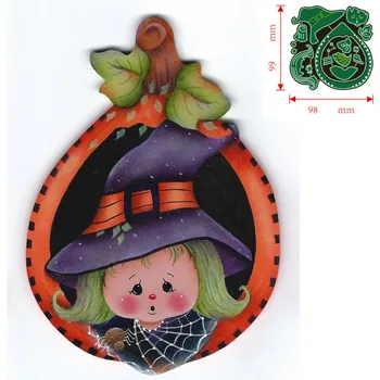 Fém Vágó Meghal Halloween boszorkány Scrapbooking Papír Kártyák Dekoratív Kézműves Dombornyomás