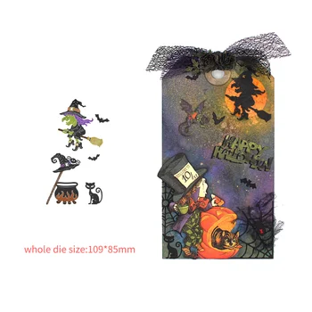 Halloween Stencil fémforgácsolási Meghal A Scrapbooking Gyakorlat gyakorlati DIY Album Kártya, Kézzel készített Eszközök