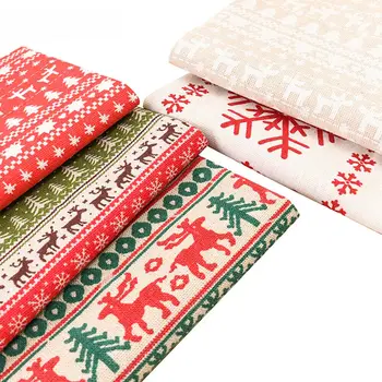 Karácsonyi Harang Hópehely Nyomott Szövet Vászon Pamut Holiday Kézzel Varrni, Hogy DIY párnahuzat Dekor Textil Anyag