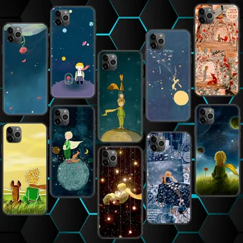 Rajzfilm Le Petit Prince a Művészet Iphone 4 4s 5 5S SE 5C 6 6 7 8 Plusz 11 12 Mini Pro Max X XS XR 2020-ra A Telefon Esetében fekete Kagyló