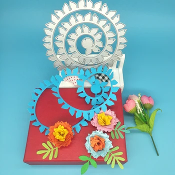 Spirál Virág, Szegfű fémforgácsolási Penész Papír Kézműves Scrapbook Kártya Sablon DIY Dekorációs Kiegészítők
