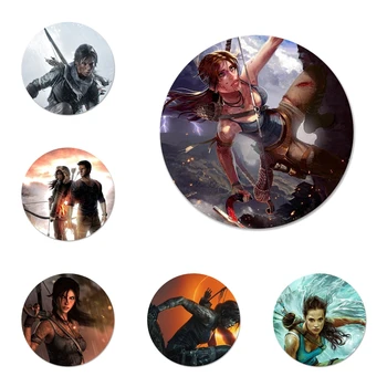 Tomb Raider Ikonok Csapok, Dekoráció, Jelvény Fém Bross Jelvények Ruhát Hátizsák Dekoráció