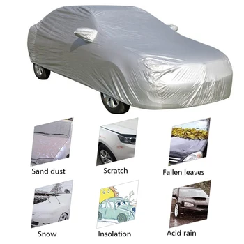 Univerzális Autó üléshuzat Nap Por UV Védelem Kültéri Auto Teljes Esernyő Mérete S/M/L/XL/XXL A Szedán
