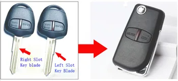 Új Stílus! A 2-es gombot Módosított Flip Összecsukható Távoli Kulcs a hüvely Mitsubishi Pajero Sport Outlander Grandis ASX